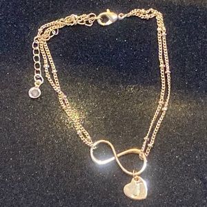 New Golden Initial “J” Infinity Bracelet
